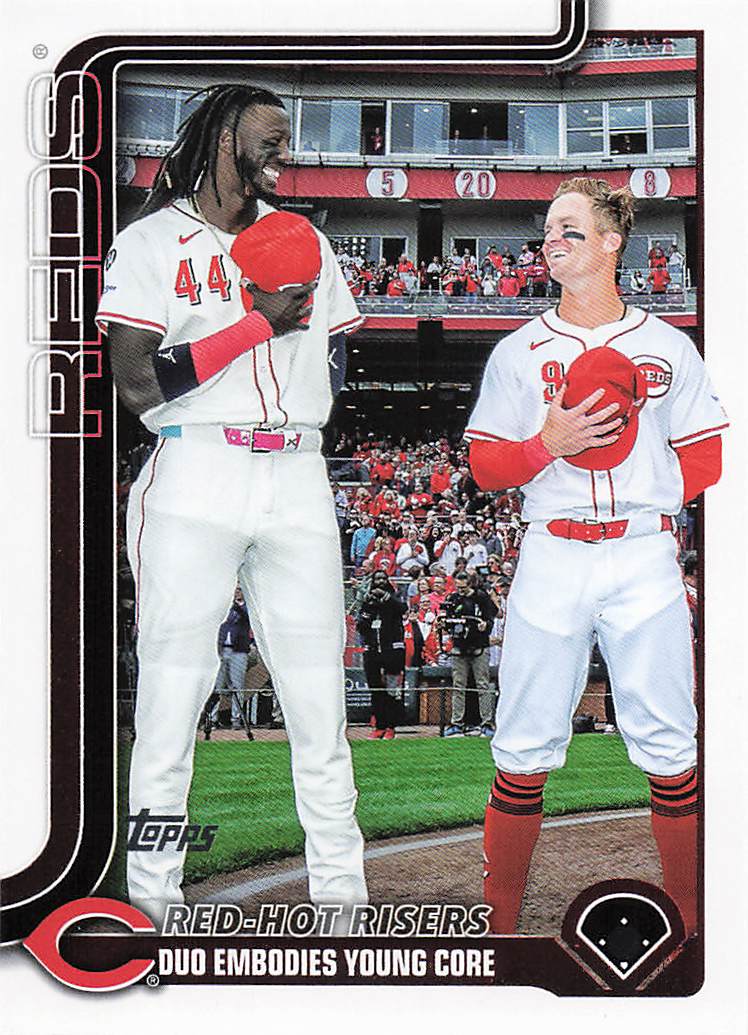 2025 Topps Update Baseball Red-Hot Risers (Elly De La Cruz / Matt McLain) #US331