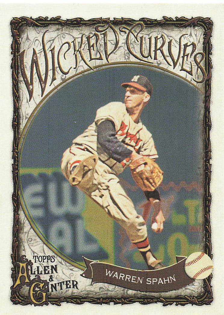 2025 Topps Allen & Ginter X Baseball Wicked Curves Warren Spahn #WC-22