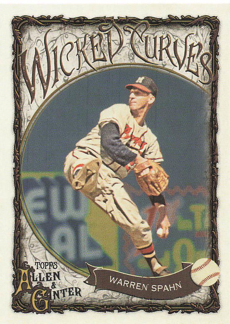 2025 Topps Allen & Ginter Baseball Wicked Curves Warren Spahn #WC-22
