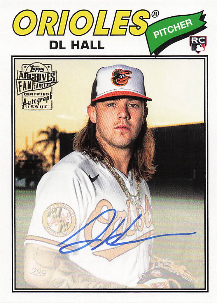 2023 Topps Archives Baseball Fan Favorites Autographs DL Hall #77FF-DH