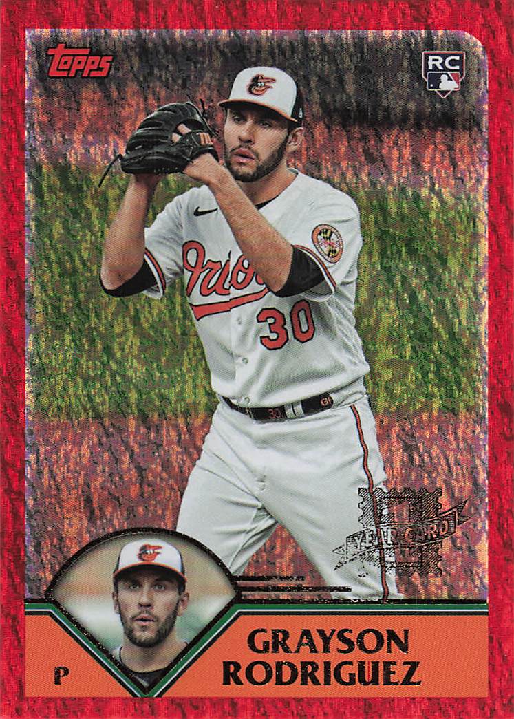 2023 Topps Archives Baseball Red Hot Foil 16/50 Grayson Rodriguez #206