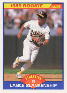 1989 Score Baseball Lance Blankenship #641 Rookie