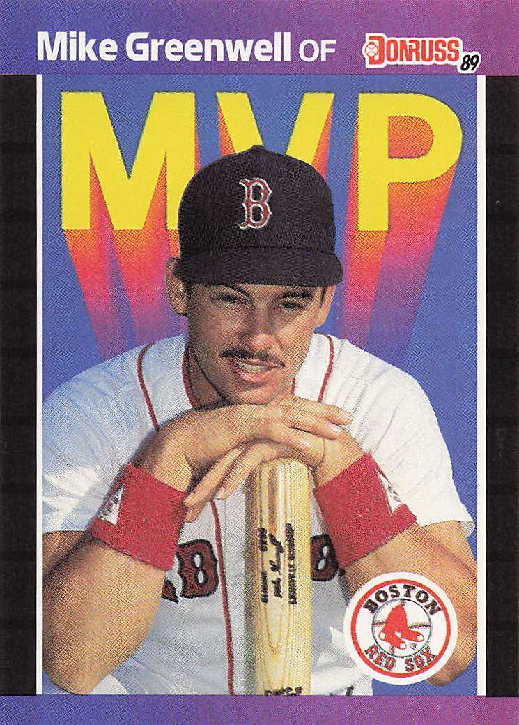 1989 Donruss Baseball Bonus MVP's Mike Greenwell #BC-13c