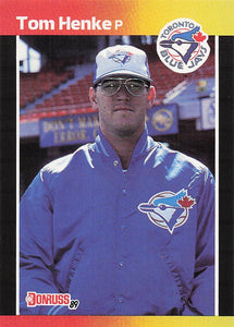 1989 Donruss Baseball Tom Henke #385b