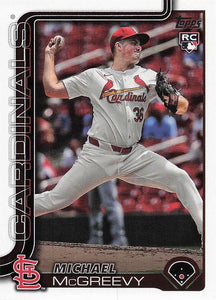 2025 Topps Baseball Michael McGreevy #193 Rookie