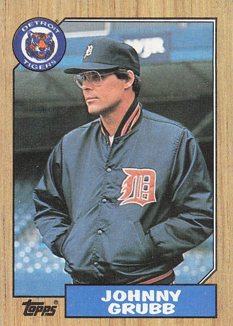 1987 Topps Baseball Johnny Grubb #384