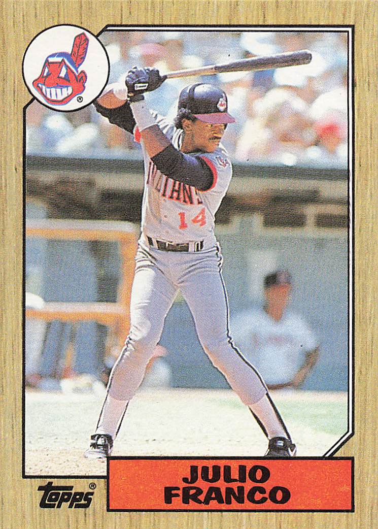 1987 Topps Baseball Julio Franco #160