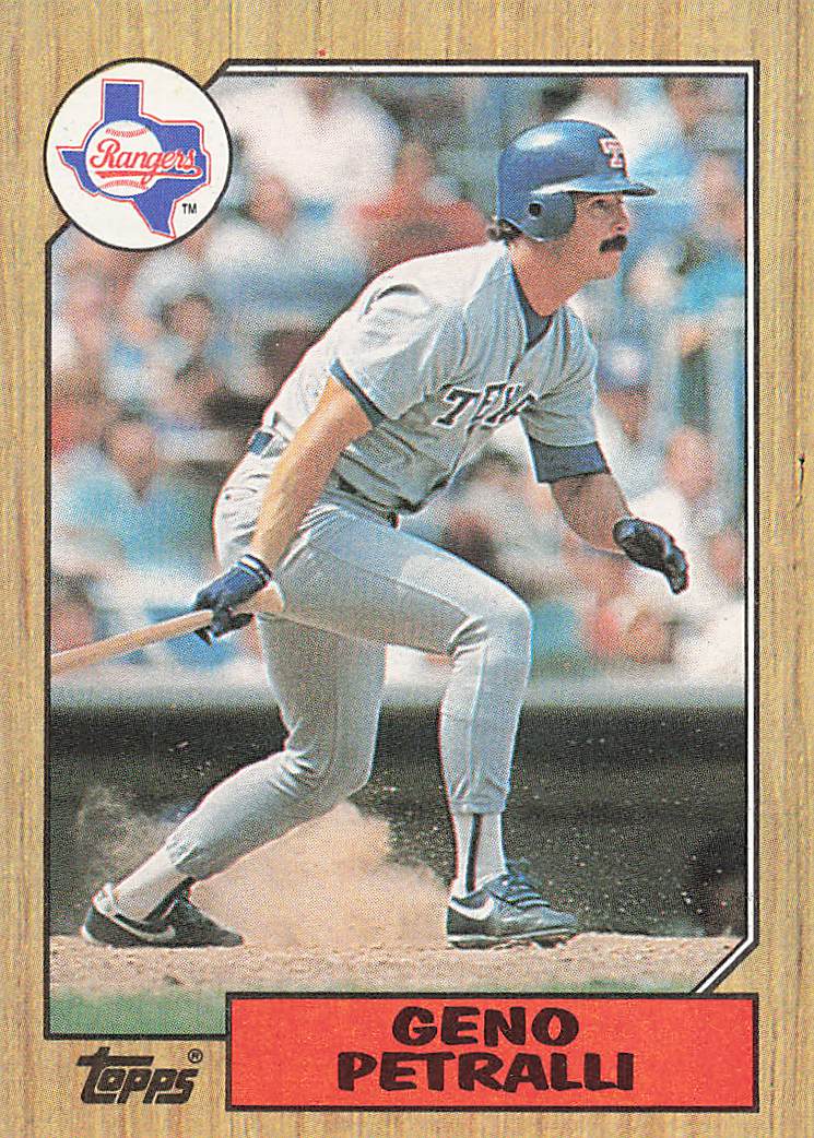 1987 Topps Baseball Geno Petralli #388