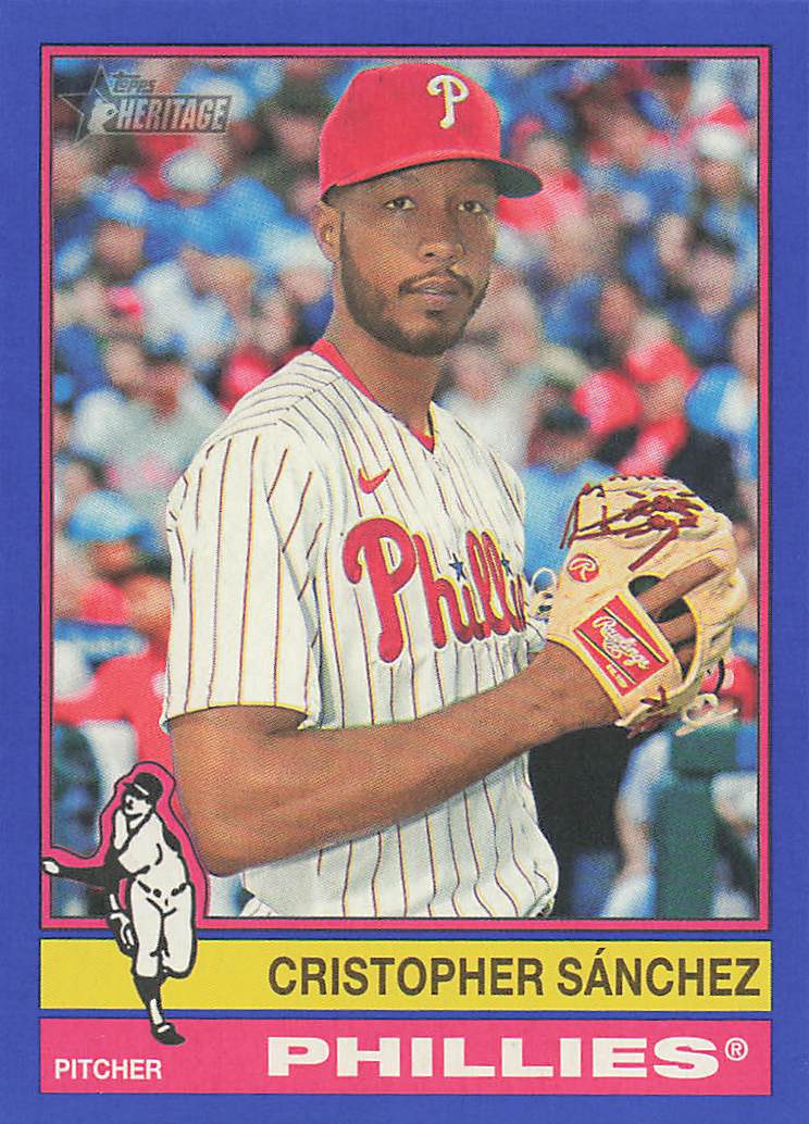 2025 Topps Heritage Baseball Dark Blue Border Cristopher Sánchez #633