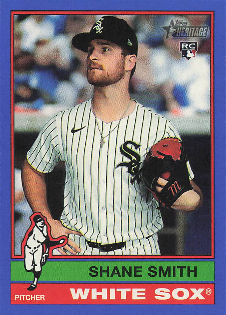 2025 Topps Heritage Baseball Dark Blue Border Shane Smith #587 Rookie