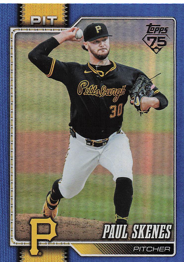 2026 Topps Baseball Blue Holo Foil 101/150 Paul Skenes #100