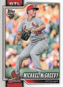 2026 Topps Baseball Michael McGreevy #161