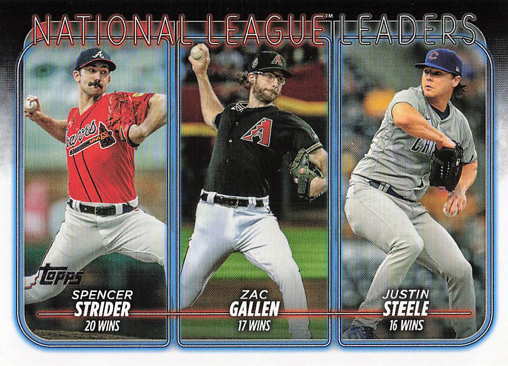 2024 Topps Baseball (Spencer Strider / Zac Gallen / Justin Steele) #309