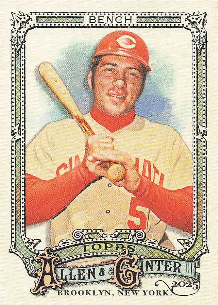 2025 Topps Allen & Ginter Baseball Johnny Bench #320