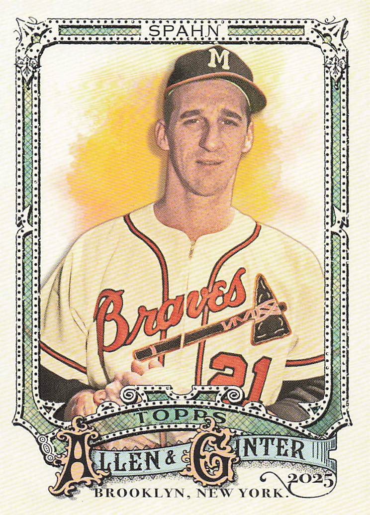 2025 Topps Allen & Ginter Baseball Warren Spahn #33
