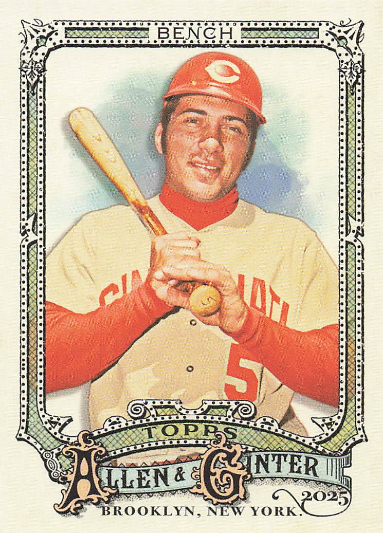 2025 Topps Allen & Ginter Baseball Johnny Bench #320