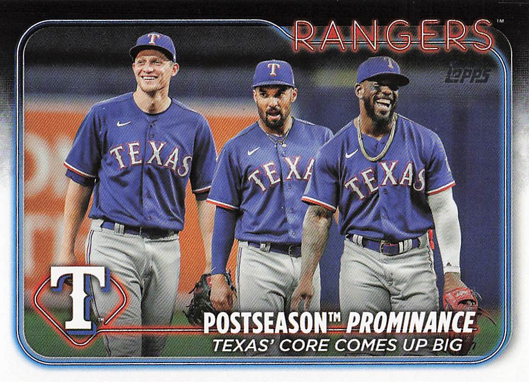 2024 Topps Baseball (Corey Seager / Marcus Semien / Adolis Garcia) #656