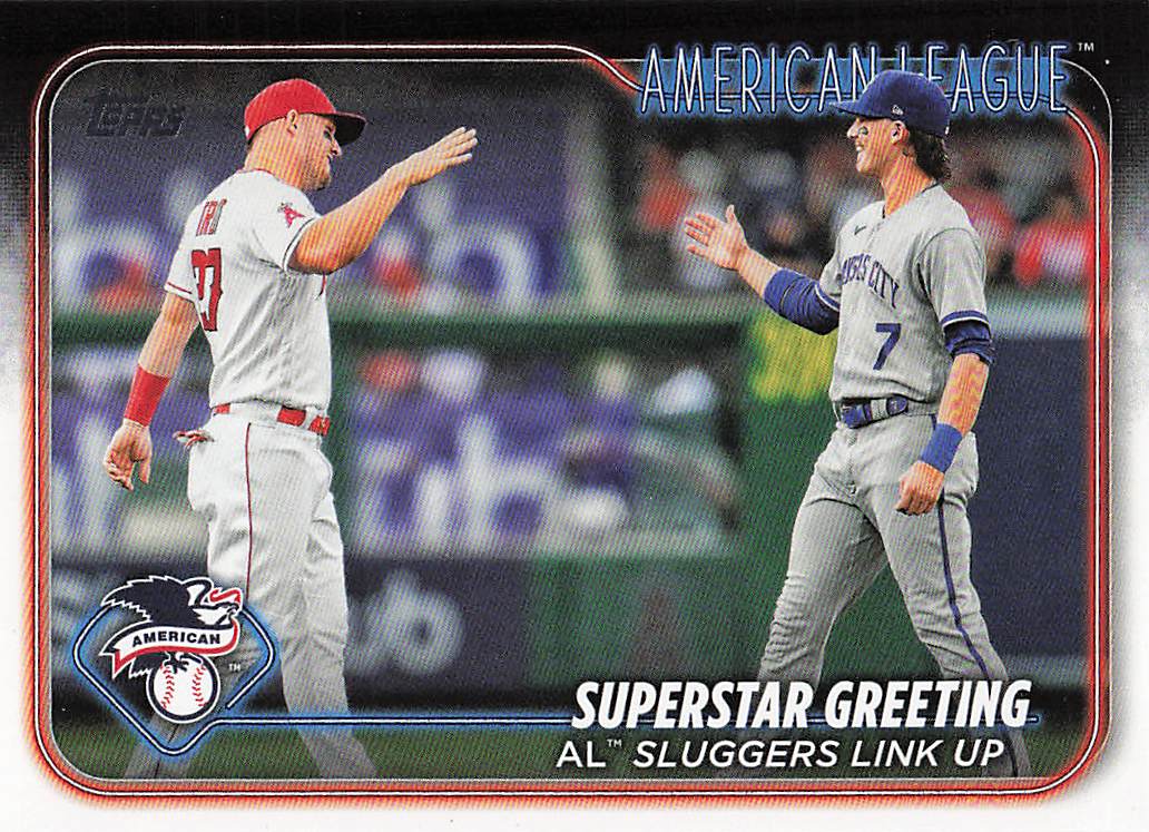 2024 Topps Baseball Superstar Greeting (Bobby Witt Jr. / Mike Trout) #413