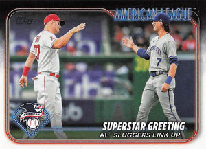 2024 Topps Baseball Superstar Greeting (Bobby Witt Jr. / Mike Trout) #413