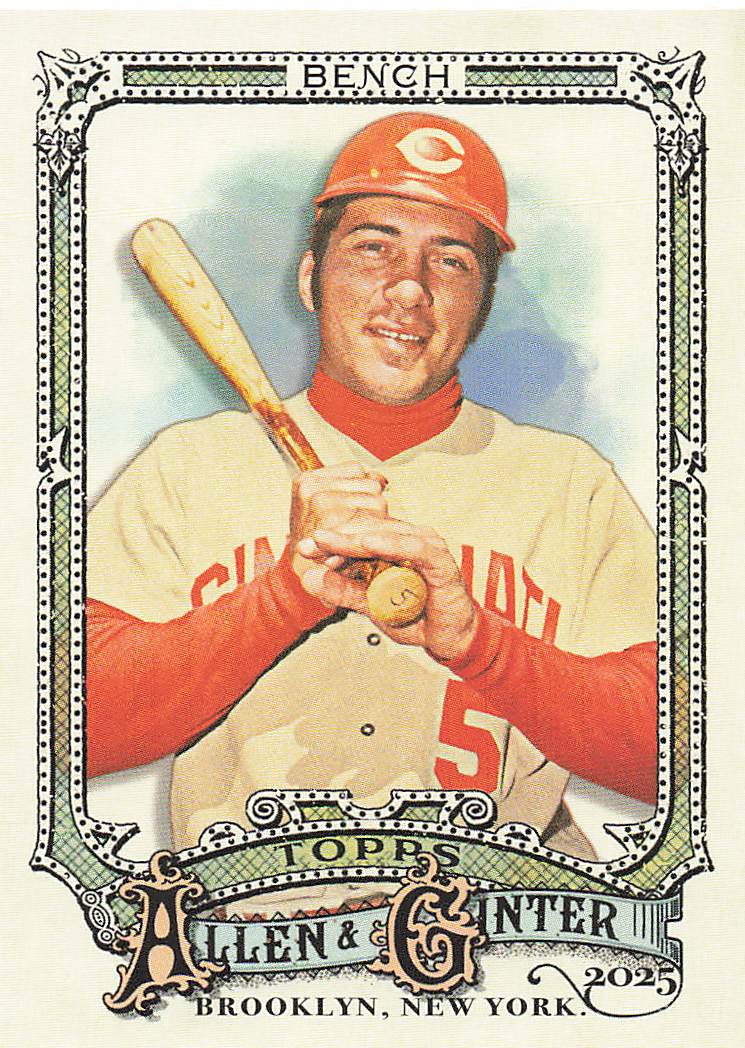 2025 Topps Allen & Ginter Baseball Johnny Bench #320