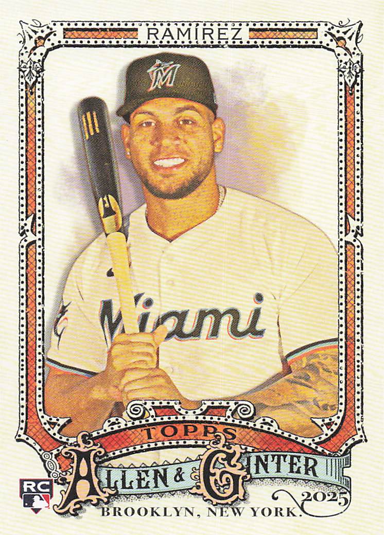 2025 Topps Allen & Ginter Baseball Agustín Ramírez #218 Rookie