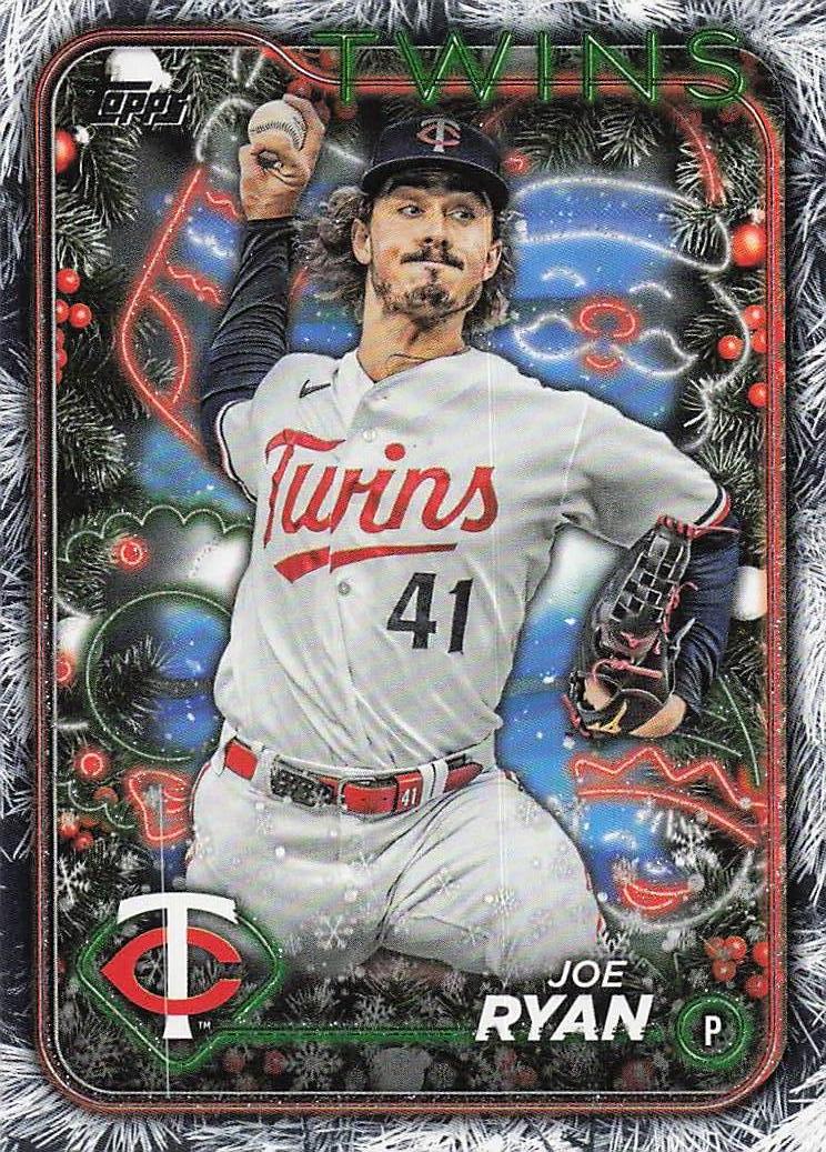 2024 Topps Holiday Baseball Silver Glitter Joe Ryan #H104