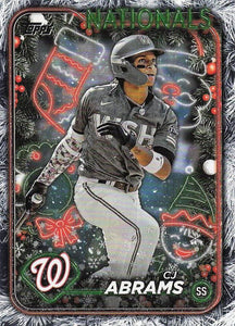 2024 Topps Holiday Baseball Silver Glitter CJ Abrams #H47