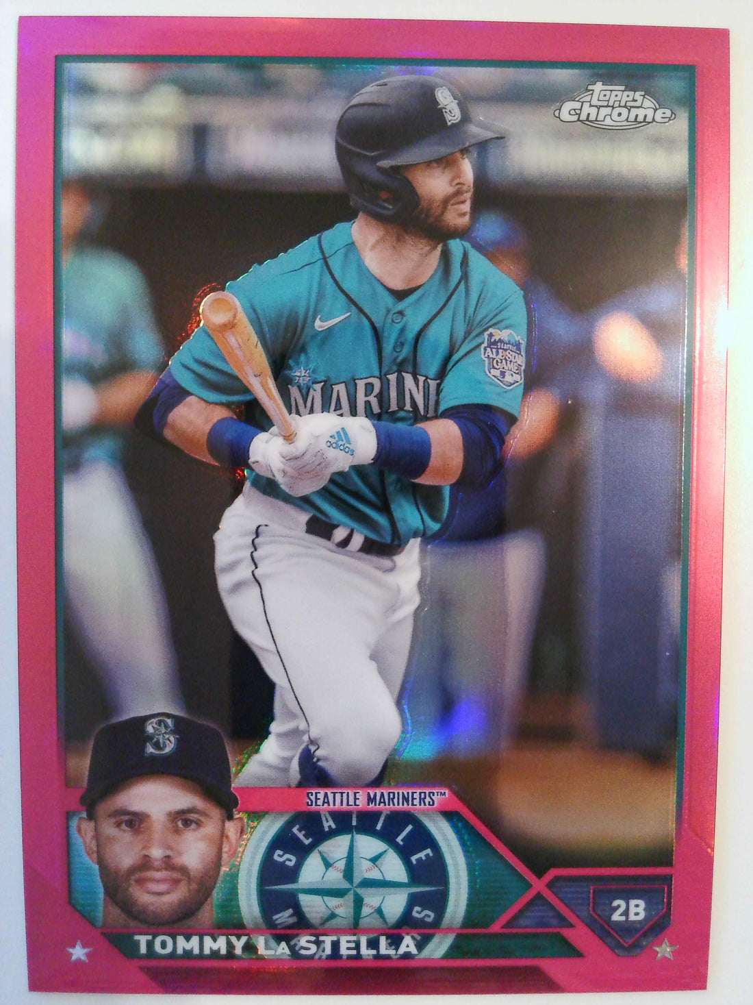 2023 Topps Chrome Update Baseball Magenta 081/399 Tommy La Stella #USC25
