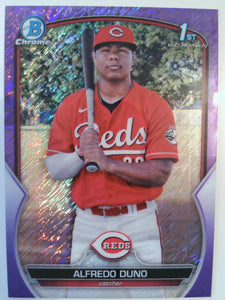 2023 Bowman Chrome Prospects Purple Refractor 054/250 Alfredo Duno #BCP-238