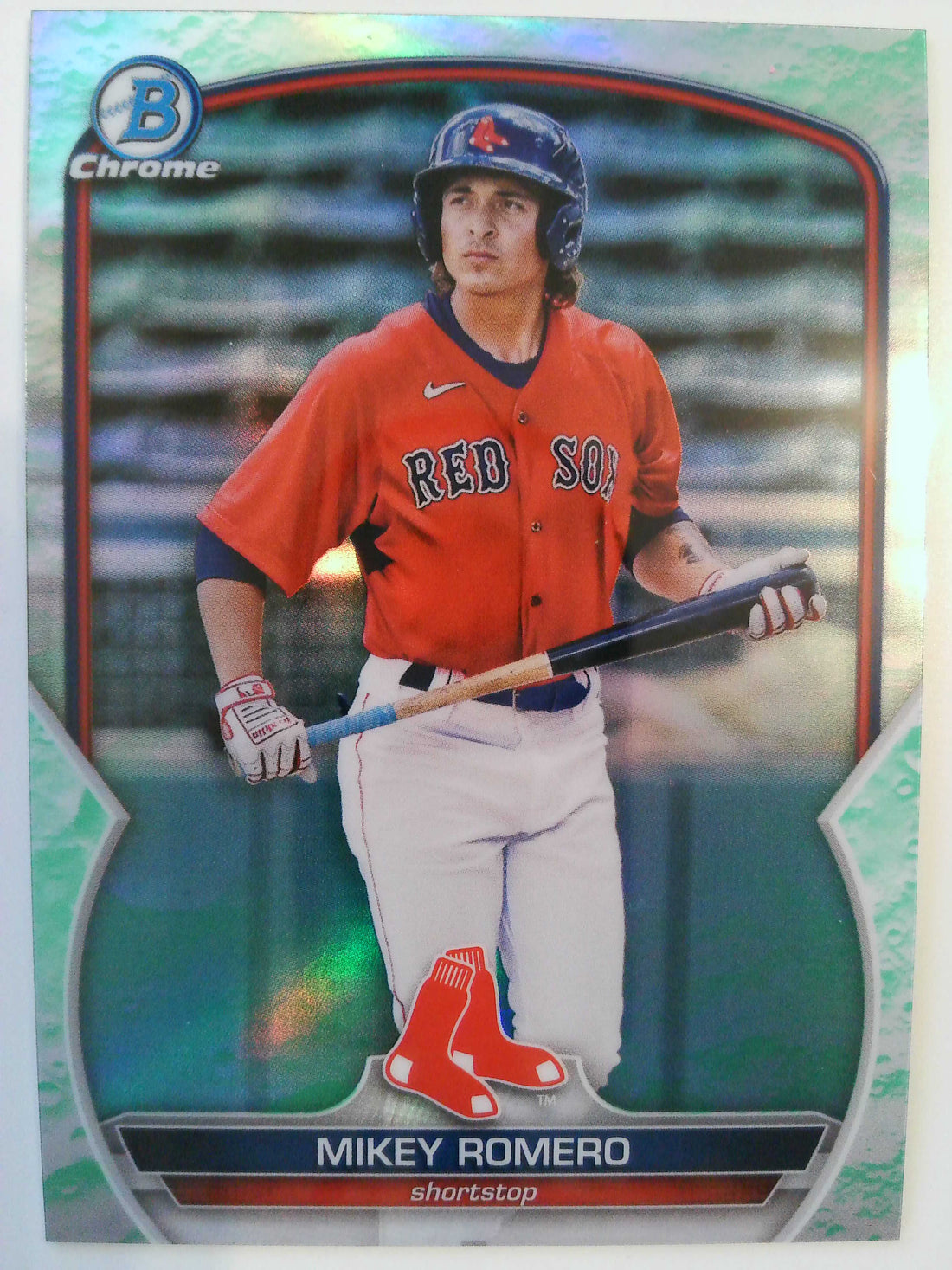 2023 Bowman Baseball Chrome Prospects Pearl Refractors Mikey Romero #BCP-69
