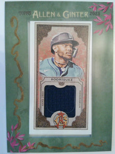 2025 Topps Allen & Ginter Baseball Framed Mini Relics Julio Rodríguez #MFR-JRO