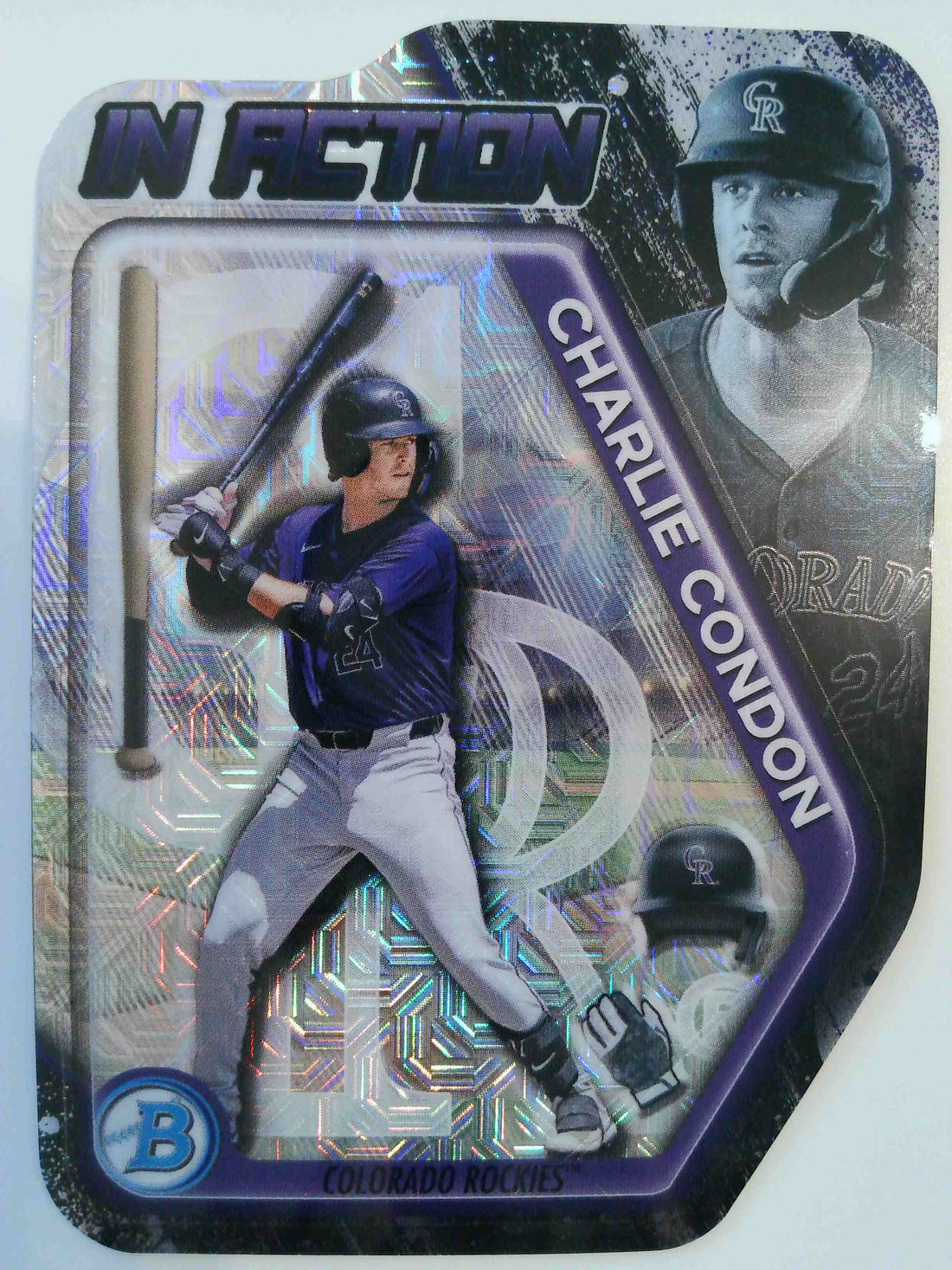 2025 Bowman Draft Baseball Bowman In Action Mojo Refractor Charlie Condon #BIA-4