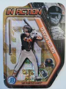 2025 Bowman Draft Bowman In Action Gold Refractor 20/50 Gavin Kilen #BIA-13