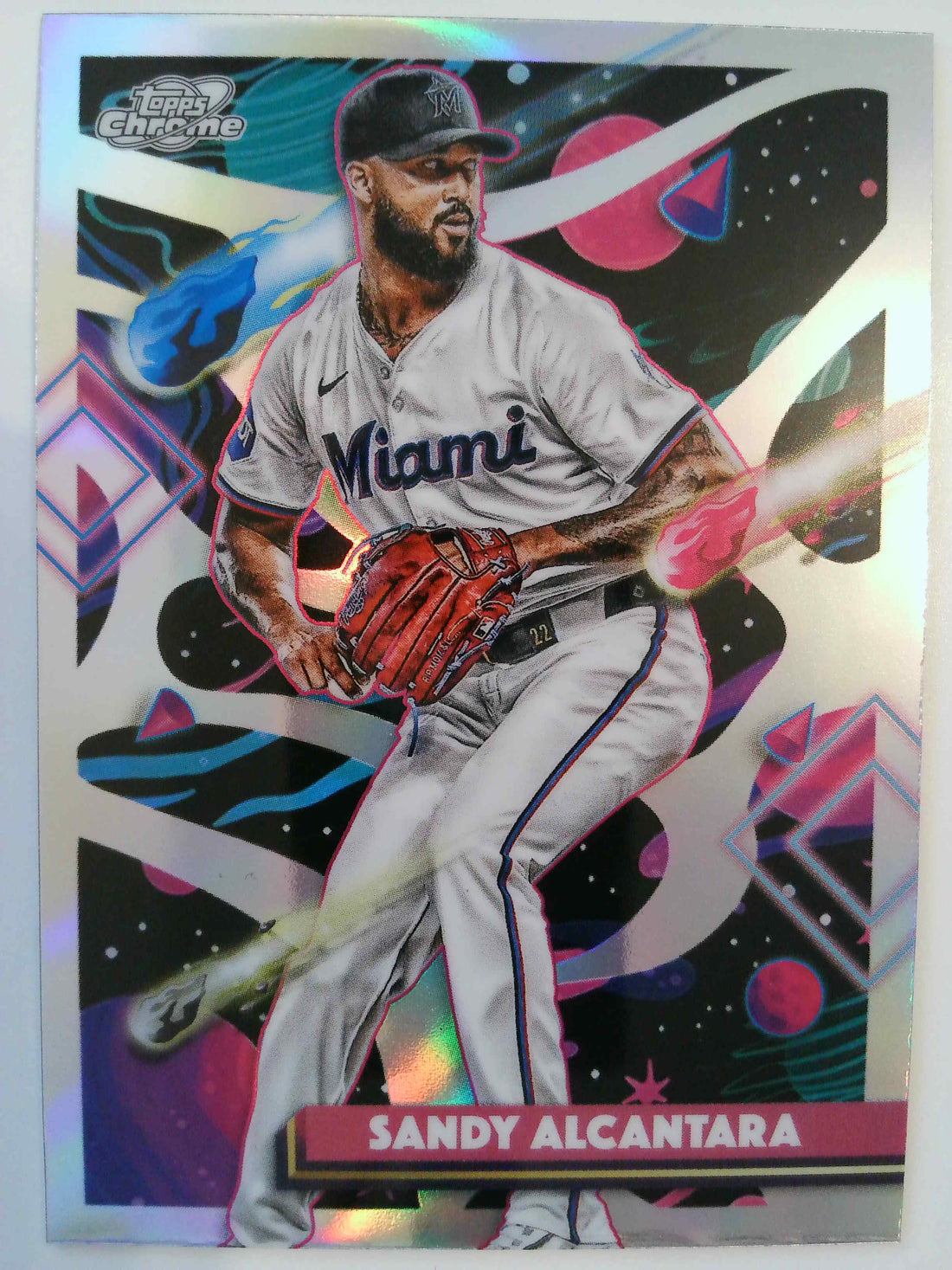 2025 Topps Chrome Cosmic Baseball Refractor Sandy Alcantara #158