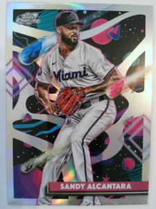 2025 Topps Chrome Cosmic Baseball Refractor Sandy Alcantara #158