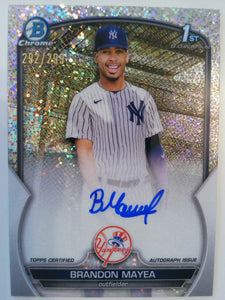 2023 Bowman Chrome Prospect Autographs Speckle 292/299 Brandon Mayea #CPA-BMA