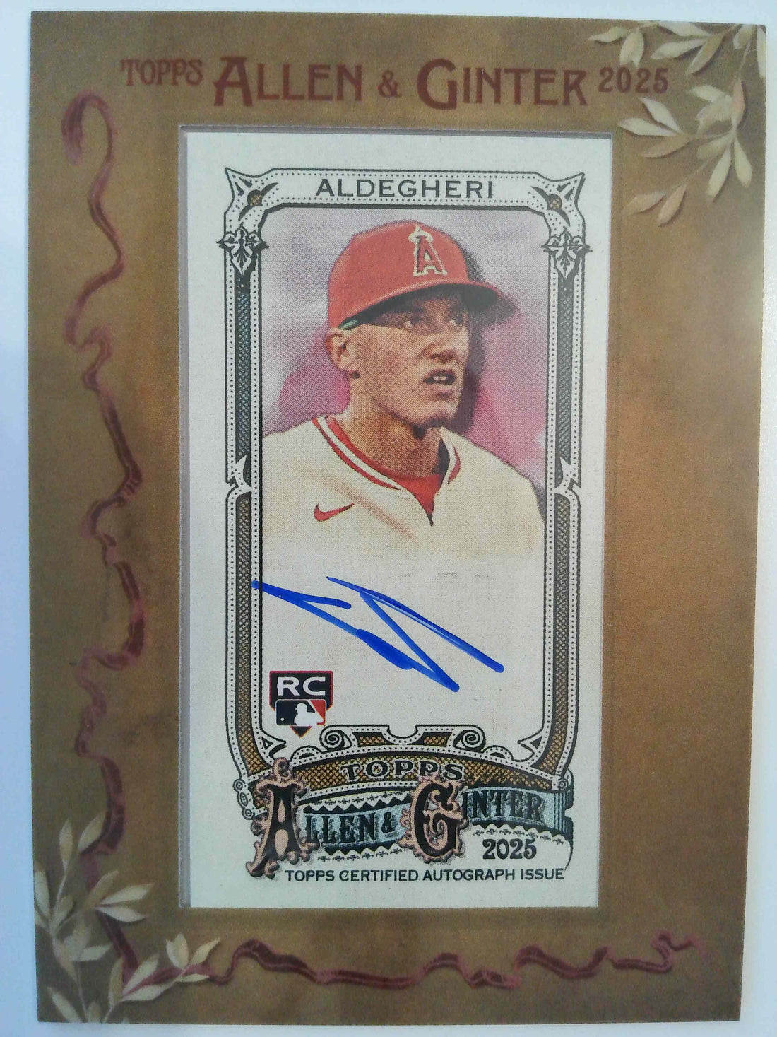 2025 Topps Allen & Ginter Framed Mini Autographs Samuel Aldegheri #MA-SA