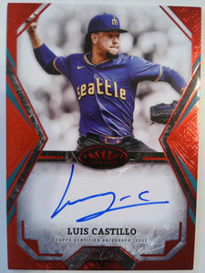2025 Topps Tier One Talent Autographs Red Foil 04/25 Luis Castillo #TOTA-LC