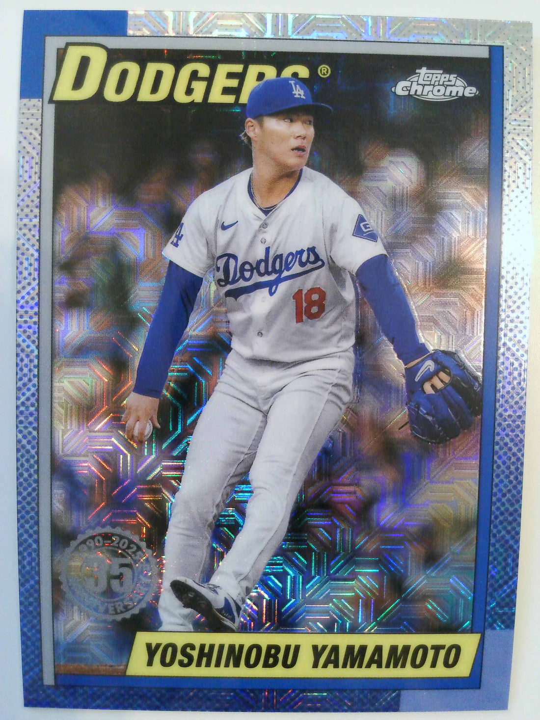 2025 Topps Baseball 1990 Topps Baseball Chrome Yoshinobu Yamamoto #T90C-76
