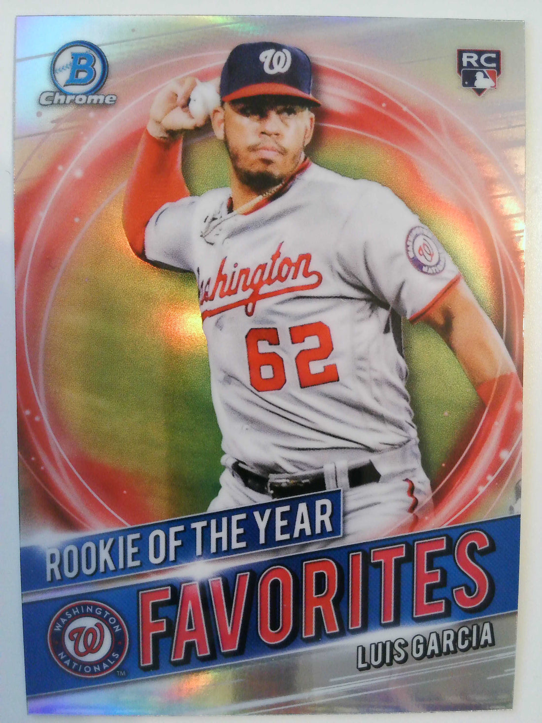 2021 Bowman Baseball Chrome Rookie of the Year Favorites Luis Garcia #RRY-LG