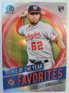 2021 Bowman Baseball Chrome Rookie of the Year Favorites Luis Garcia #RRY-LG