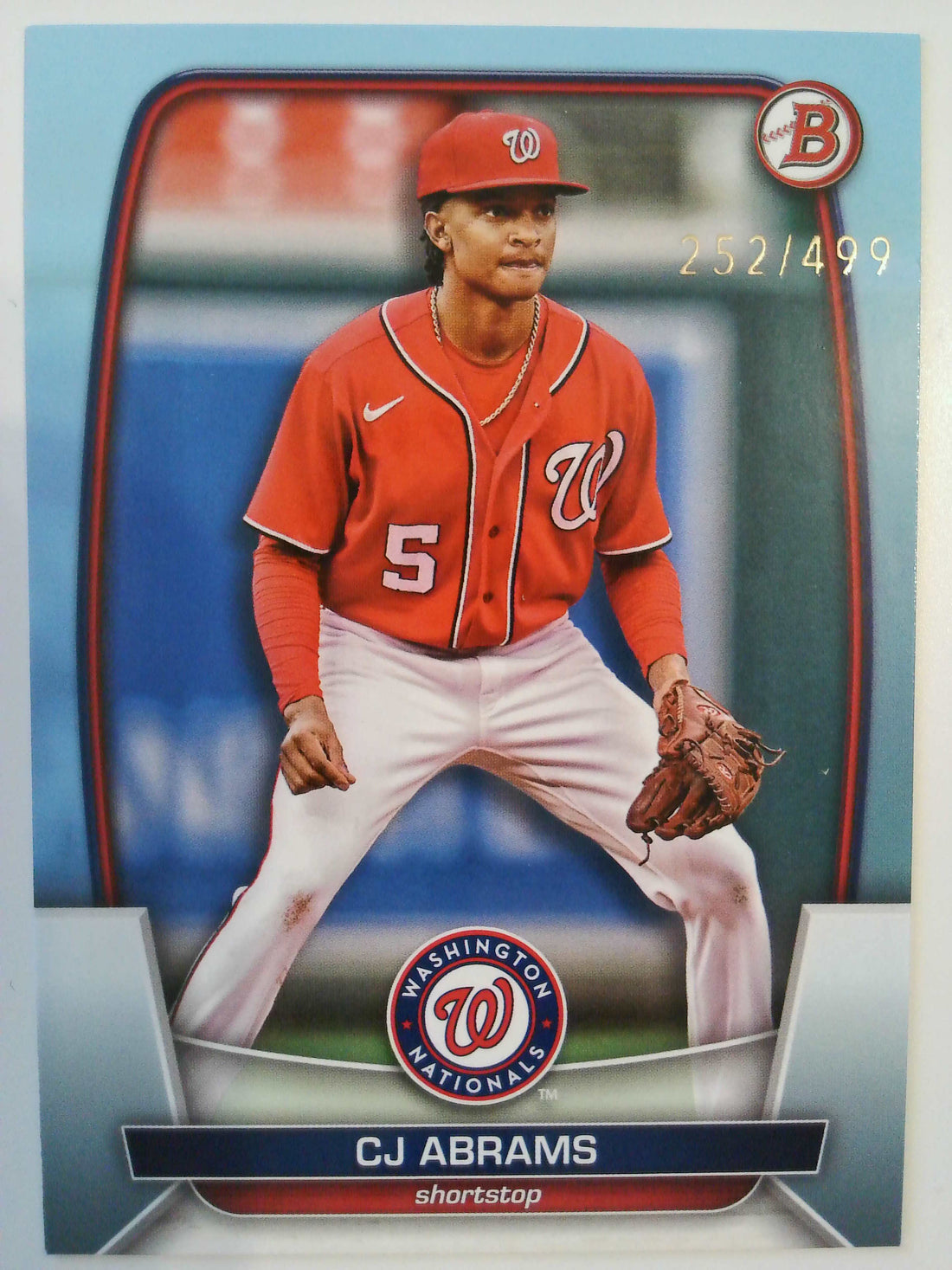 2023 Bowman Baseball Sky Blue 252/499 CJ Abrams #98