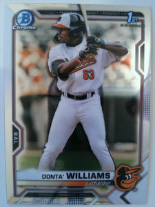2021 Bowman Draft Baseball Chrome Donta' Williams #BDC-90