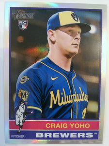 2025 Topps Heritage Baseball Chrome Refractor Craig Yoho #573 Rookie