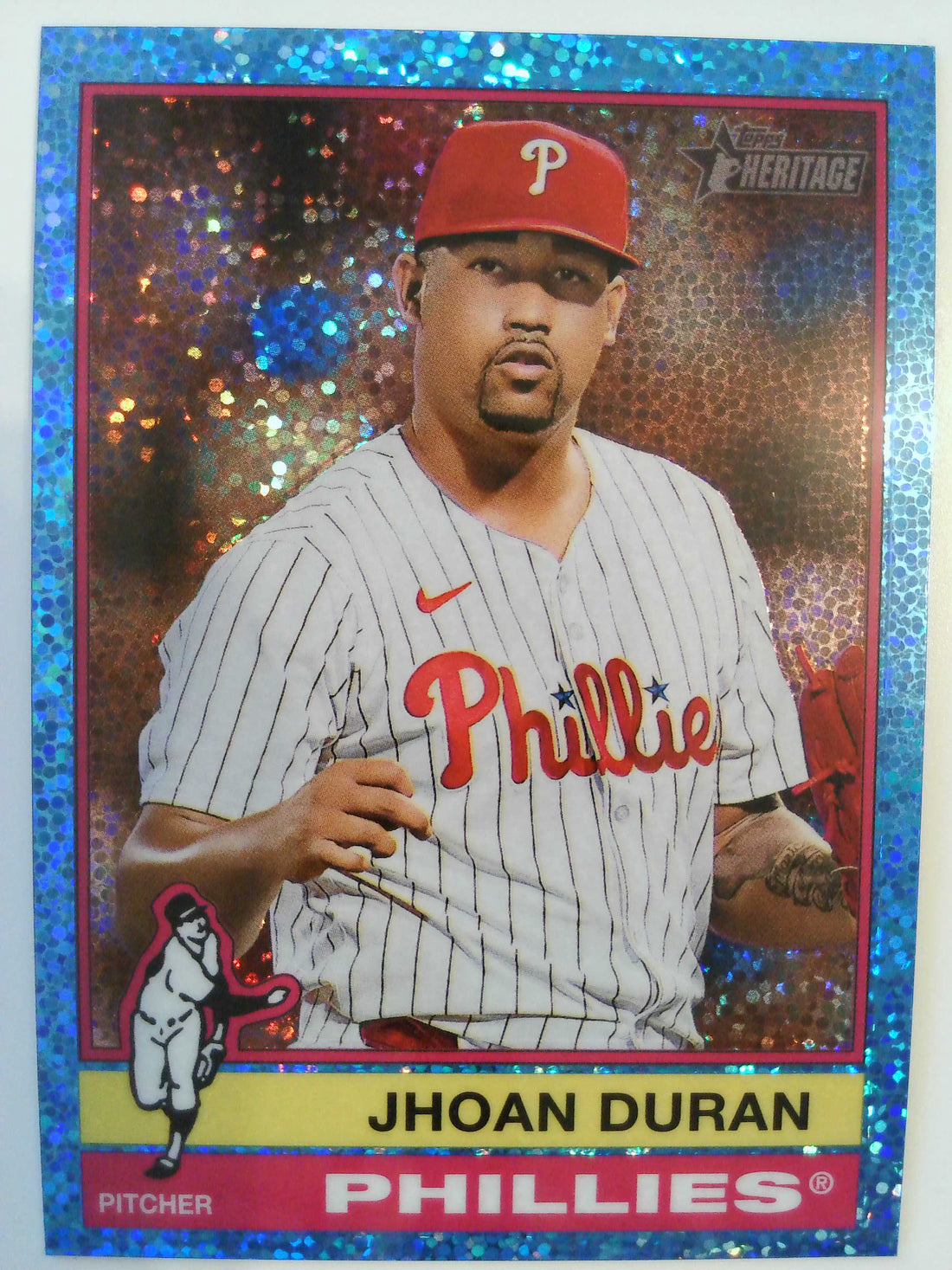 2025 Topps Heritage Chrome Light Blue Sparkle Refractor Jhoan Duran #639