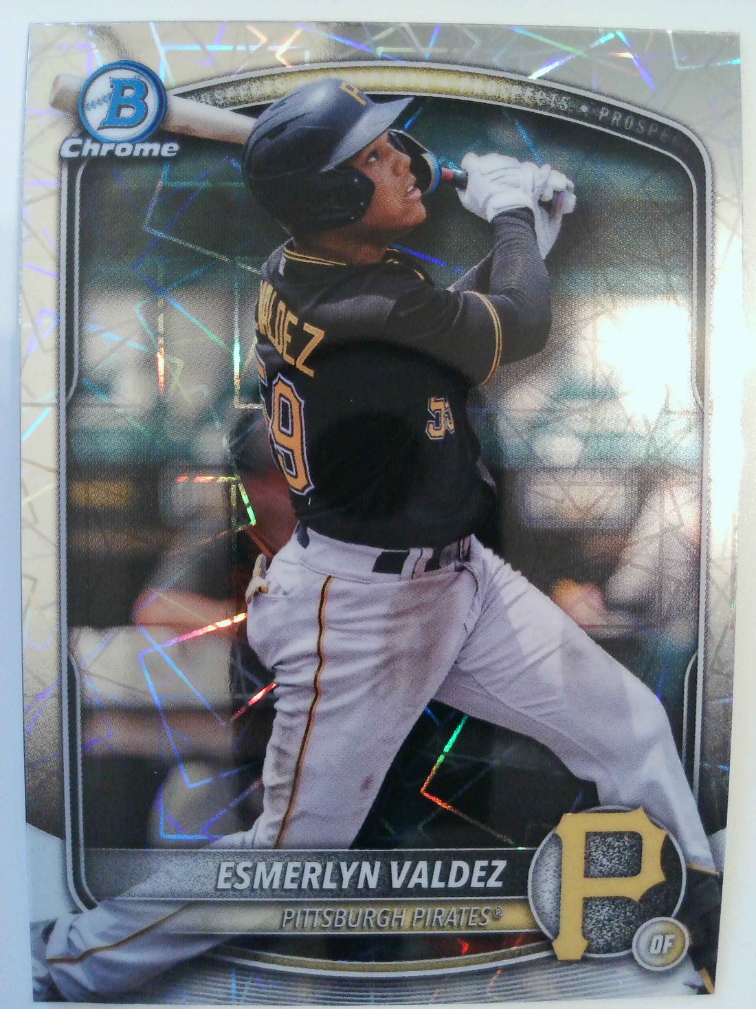 2025 Bowman Draft Baseball Chrome Laser Refractor Esmerlyn Valdez #BDC-110