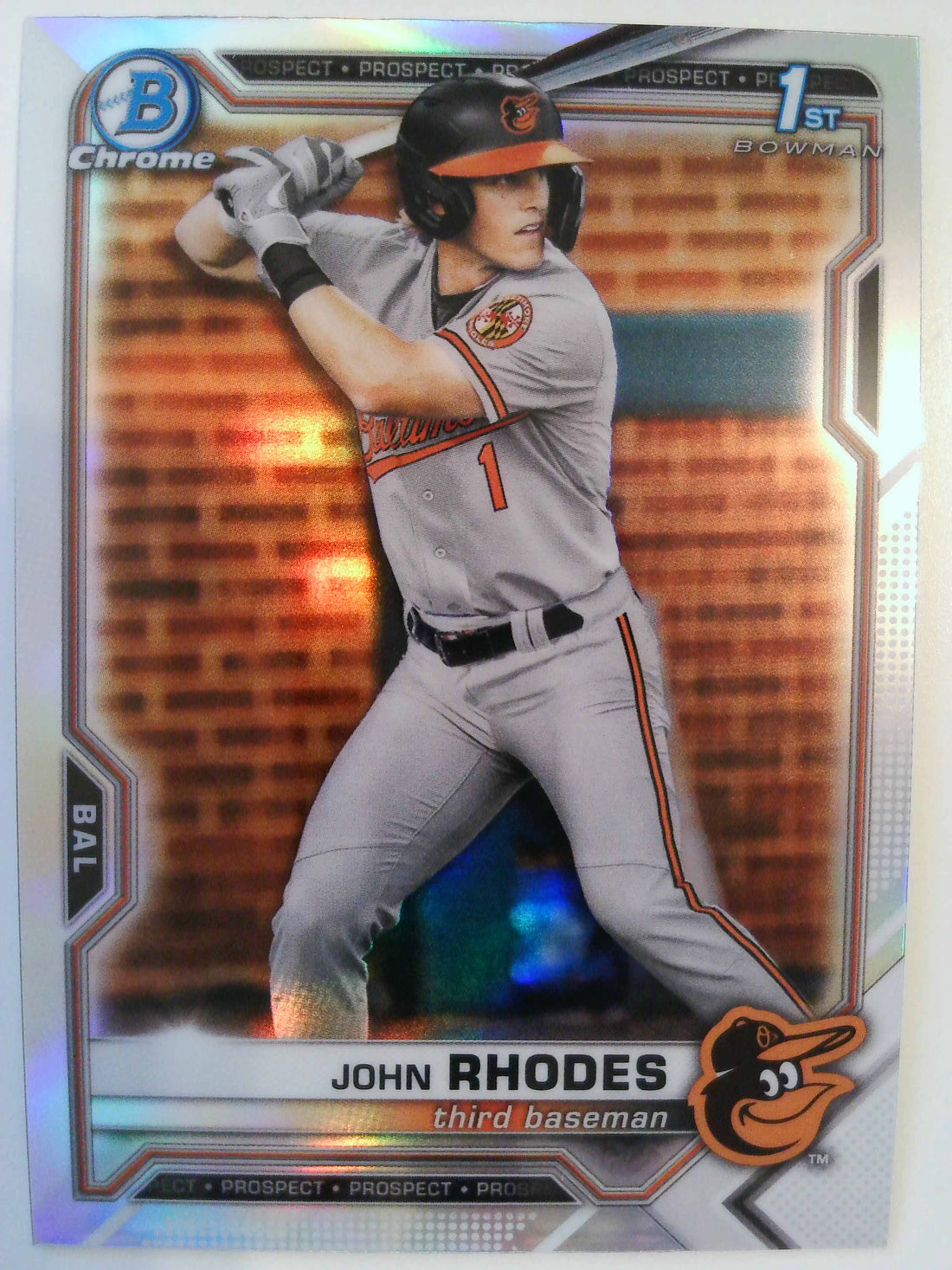 2021 Bowman Draft Baseball Chrome Refractor John Rhodes #BDC-80