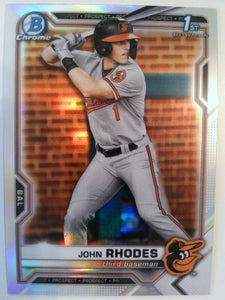 2021 Bowman Draft Baseball Chrome Refractor John Rhodes #BDC-80