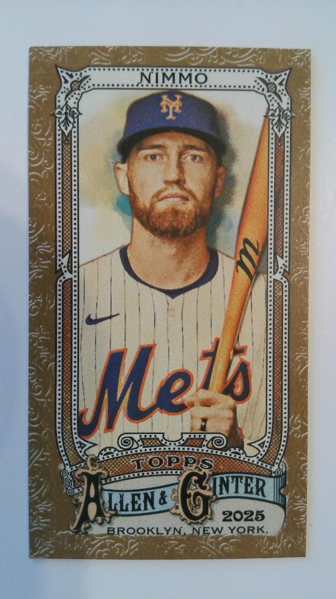 2025 Topps Allen & Ginter Baseball Mini Gold Border Brandon Nimmo #238
