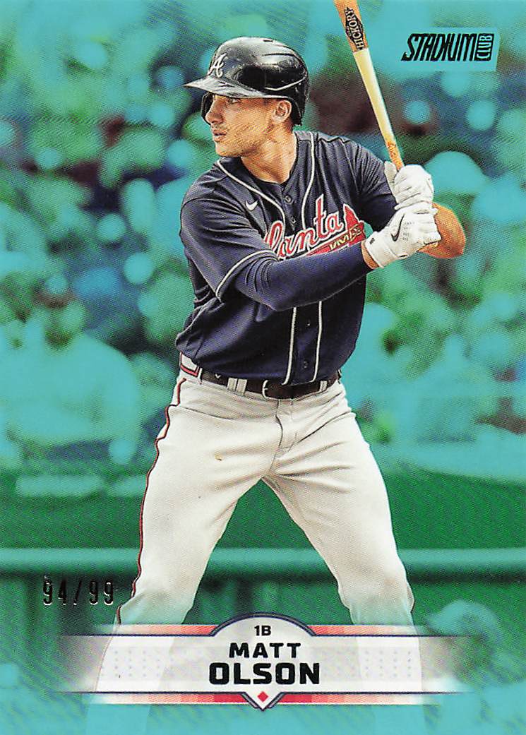 2025 Stadium Club Baseball Turquoise Foil 94/99 Matt Olson #5